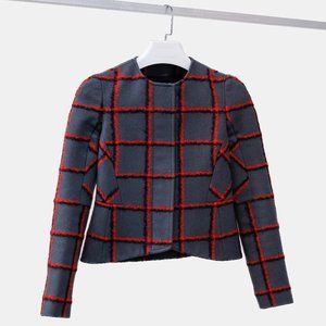Christian Dior Windowpane Check Wool Jacket